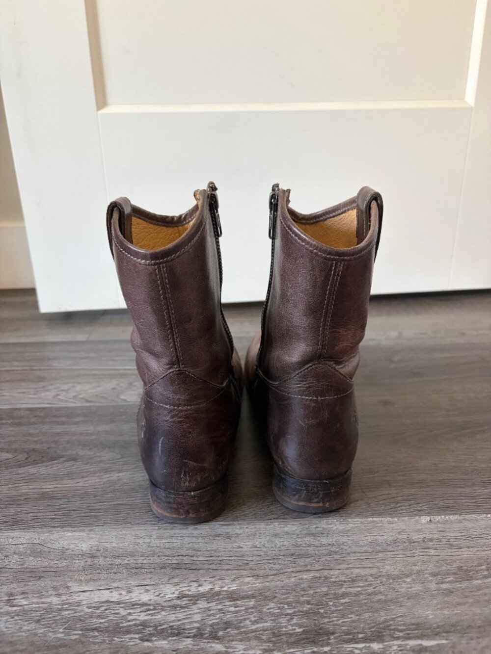 FRYE Melissa Button Short Brown Leather Boots Women’s 9 Style 3477908 - Picture 7 of 9